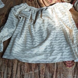 Michael Kors Cream Off-Shoulder Blouse